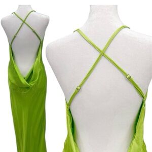 Rat & Boa Vibrant Green Strappy Midi Dress